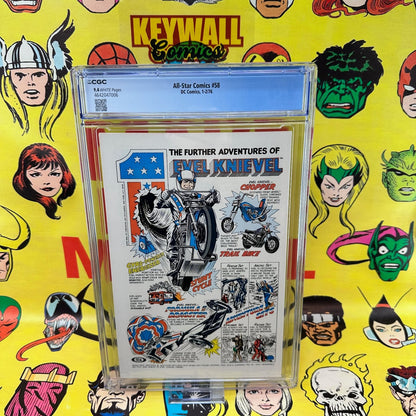 All-Star Comics #58 CGC 9.4 White Pages Power Girl 1976 DC Comics