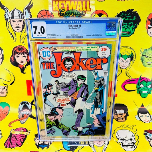 The Joker #1 CGC 7.0 1st Joker in Solo Series Batman 1975 White Pages DC KEY