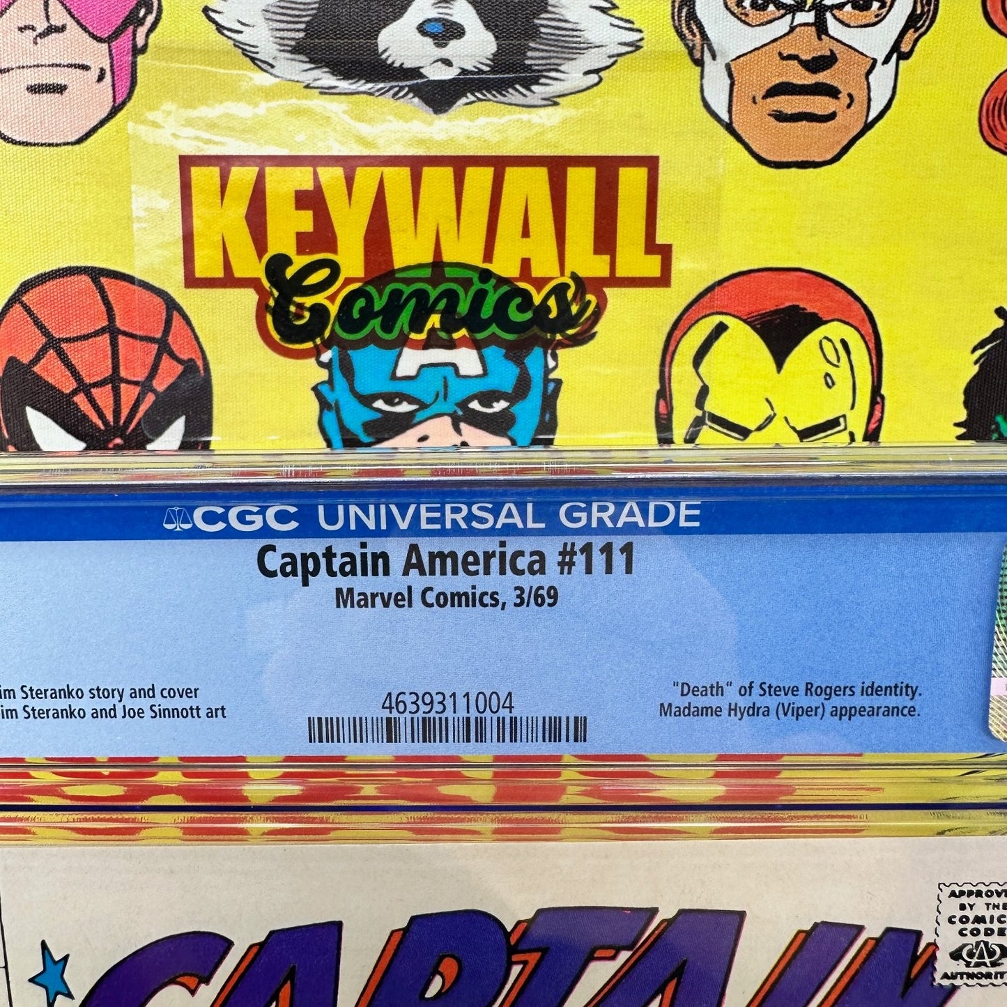 Captain America #111 CGC 9.2 White Pages Steranko Marvel 1969