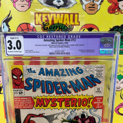 Amazing Spider-Man #13 CGC 3.0 Restored Mysterio Origin 1964 Marvel