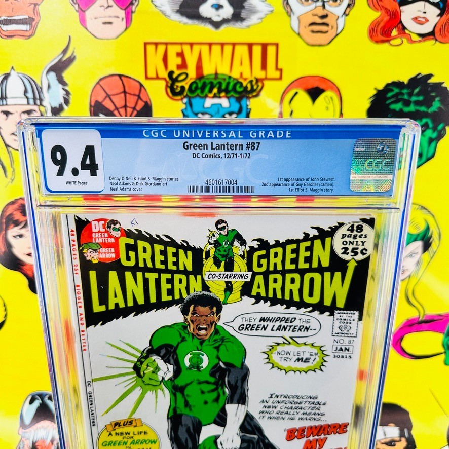 GREEN LANTERN #87 CGC 9.4 WHITE PAGES DC COMICS 1971 1ST APPEARANCE JOHN STEWART