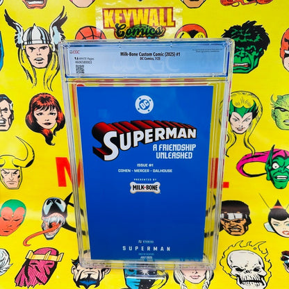 SuperMan #1 A Friendship Unleashed CGC 9.6 Milk Bone Variant Milk-Bone Promo
