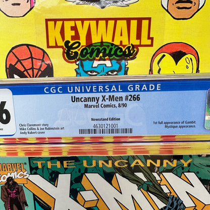 Uncanny X-Men #266 CGC 9.6 Newsstand White Pages 1st Gambit Marvel 1990