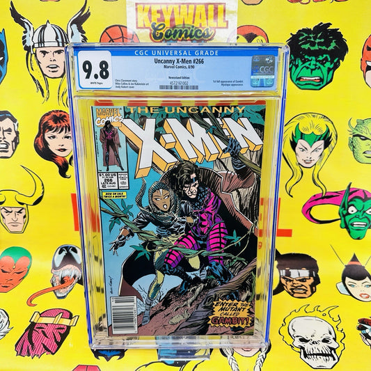 Uncanny X-Men 266 CGC 9.8 Newsstand 1st Full Appearance of Gambit  1990 white
