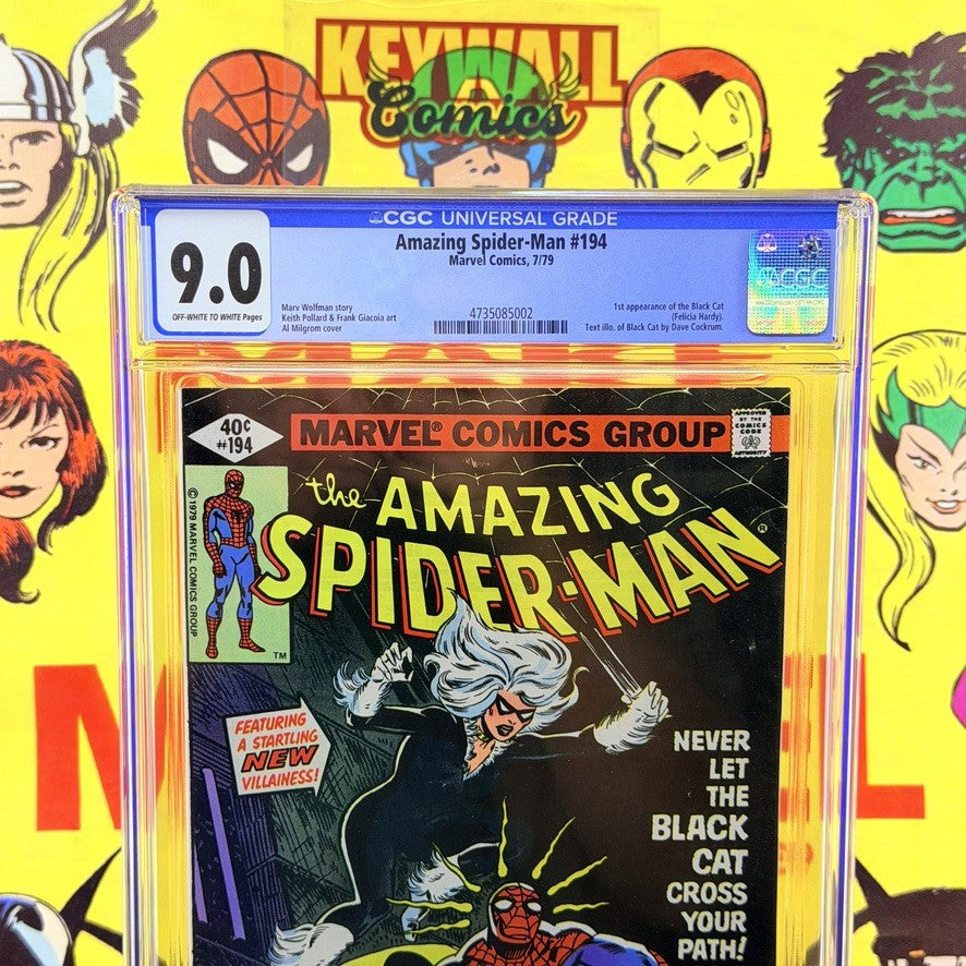 Amazing Spider-Man #194 CGC 9.0 OW/W 1st Appearance of Black Cat Felicia Hardy