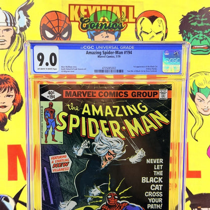 Amazing Spider-Man #194 CGC 9.0 OW/W 1st Appearance of Black Cat Felicia Hardy
