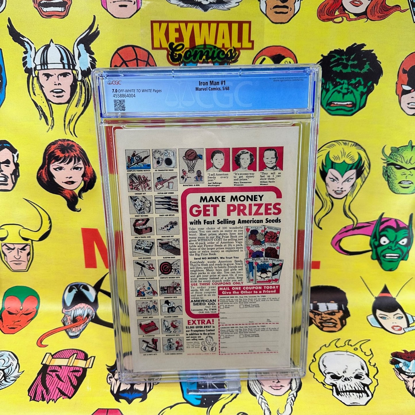 Iron Man #1 CGC 7.0 Conserved Off-White to White Pages Marvel 1968