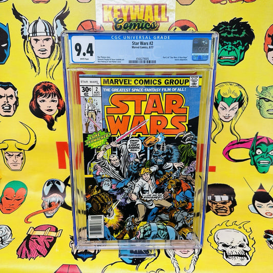 Star Wars #2 CGC 9.4 White Pages, 1st App Han Solo, Obi-Wan Kenobi & Chewbacca