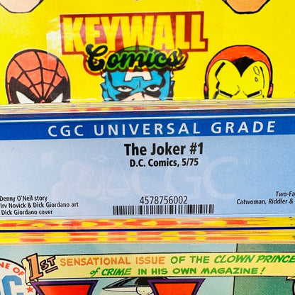 The Joker #1 CGC 7.0 1st Joker in Solo Series Batman 1975 White Pages DC KEY