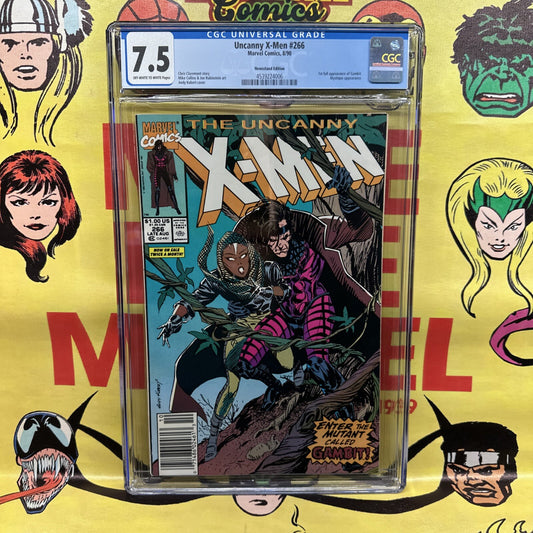 The Uncanny X-Men #266 CGC 7.5 Marvel Comics August 1990  Newsstand Variant