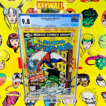 Amazing Spider-Man #212 CGC 9.8 White Pages 1981 Origin & 1st Hydro-Man
