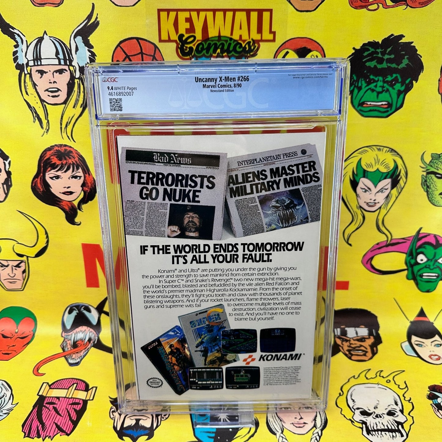Uncanny X-Men #266 CGC 9.4 Newsstand 1st Gambit Mystique Marvel 1990