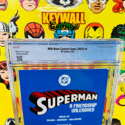 SuperMan #1 A Friendship Unleashed CGC 9.2 Milk Bone Variant Milk-Bone Promo