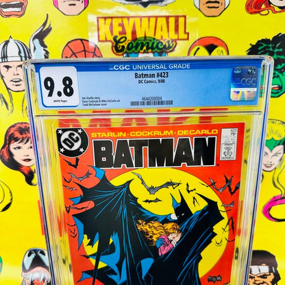 Batman #423 CGC 9.8 NM/MT 1st Print KEY Todd McFarlane Cover WHITE PAGES 1988