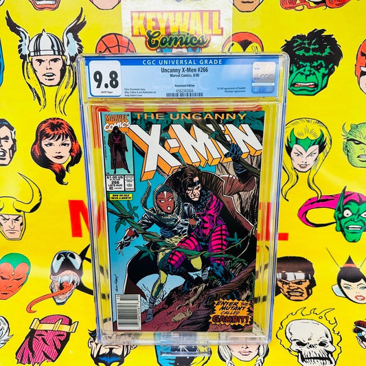 Uncanny X-Men #266 CGC 9.8 Newsstand  1st Full Appearance of Gambit 1990 white