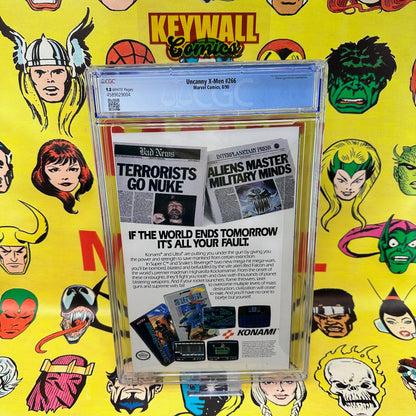 Uncanny X-Men #266 CGC 9.8 White Pages Gambit 1990 Marvel