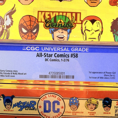All-Star Comics #58 CGC 7.0 OW/W Pages 1st Power Girl DC Comics 1976 JSA Super