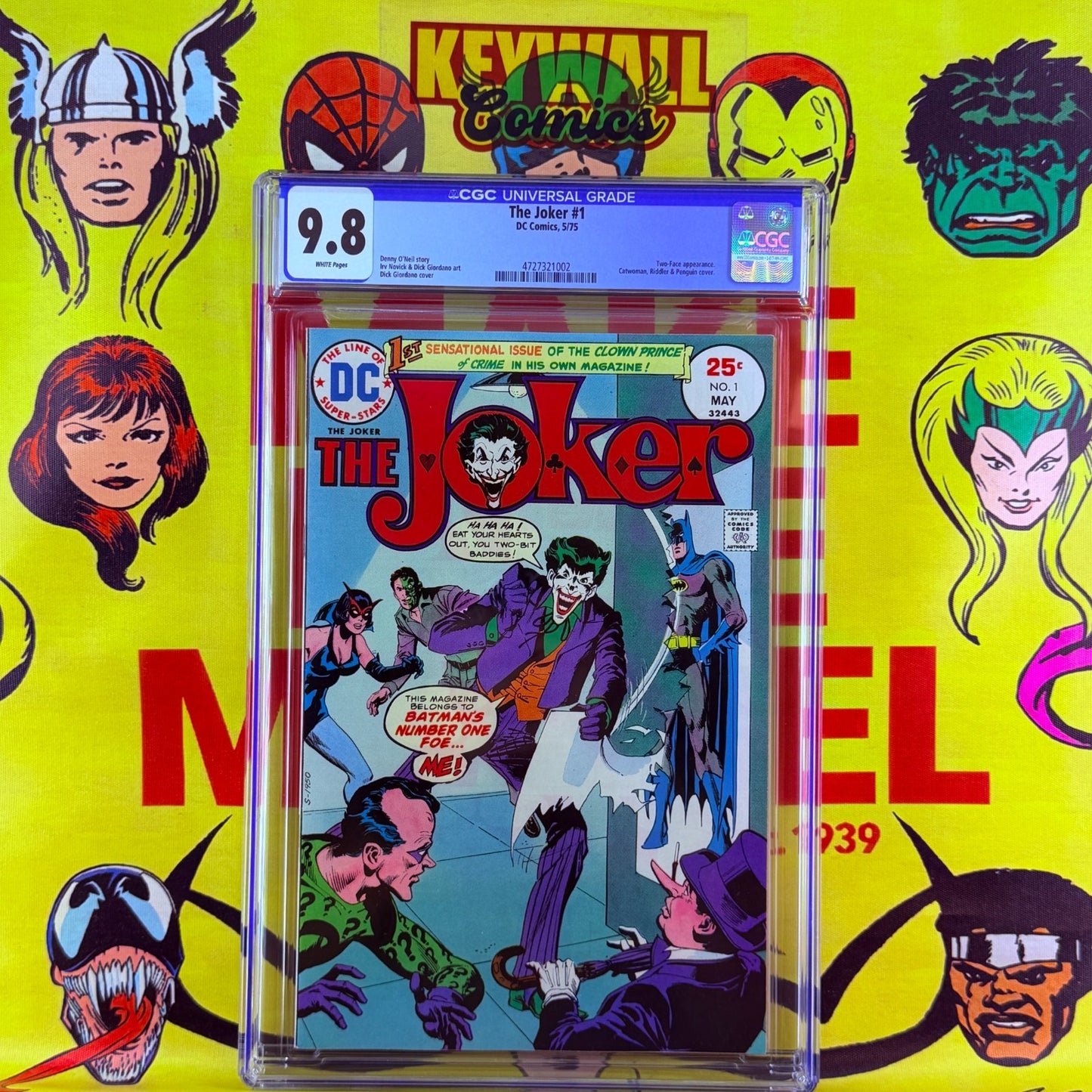 The Joker #1 CGC 9.8 White Pages 1975 DC Comics 1st Solo Joker Series Batman Foe