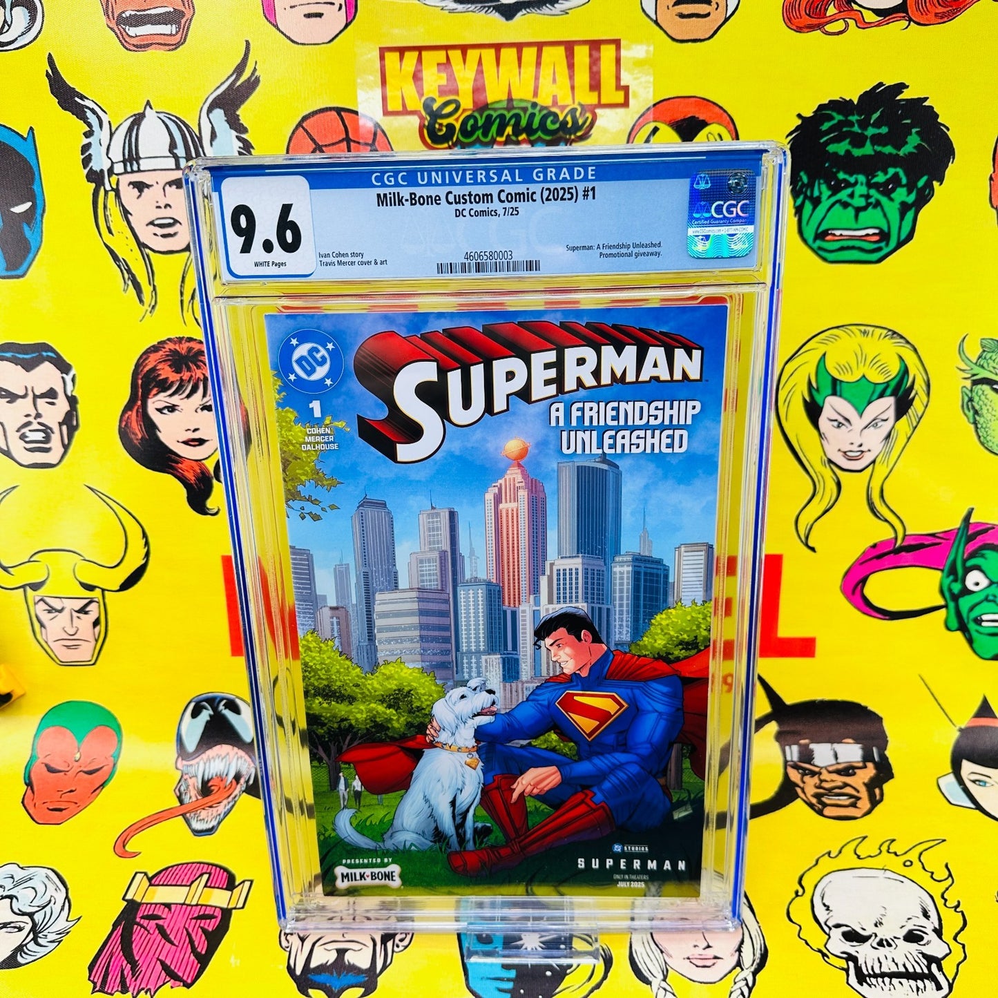 SuperMan #1 A Friendship Unleashed CGC 9.6 Milk Bone Variant Milk-Bone Promo