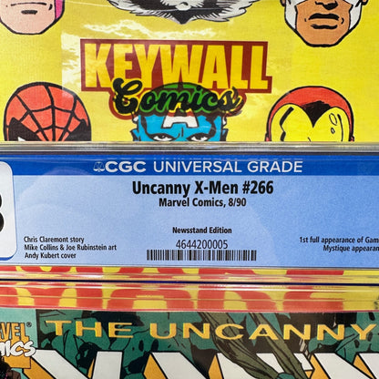 Uncanny X-Men #266 CGC 9.8 Newsstand White Pages 1st Gambit Appearance Marvel