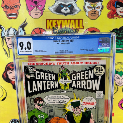 Green Lantern #85 CGC 9.0 Neal Adams Denny O'Neil 1971 DC Comics