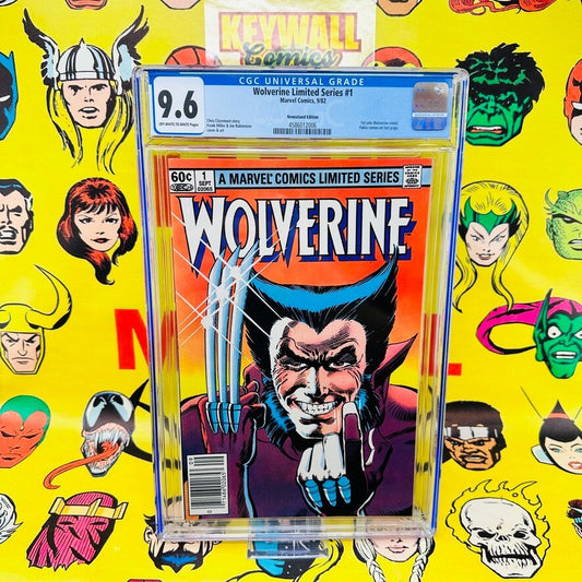 Wolverine Limited Series #1 CGC 9.6 Newsstand Iconic Frank Miller Cover Art 1982