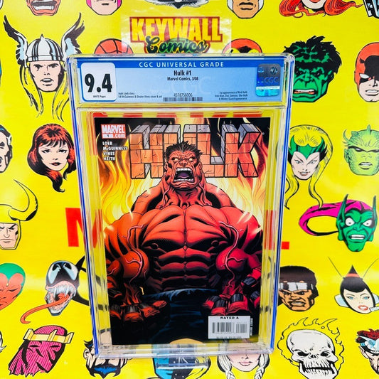 HULK #1 CGC 9.4 Marvel Comics, 2008 1st app & cover RED HULK