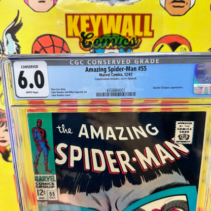 Amazing Spider-Man #55 CGC 6.0 Conserved White Pages Doc Ock Appearance Marvel
