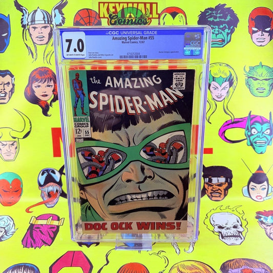 Amazing Spider-Man #55 CGC 7.0 OWW Doctor Octopus John Romita Cover 1967