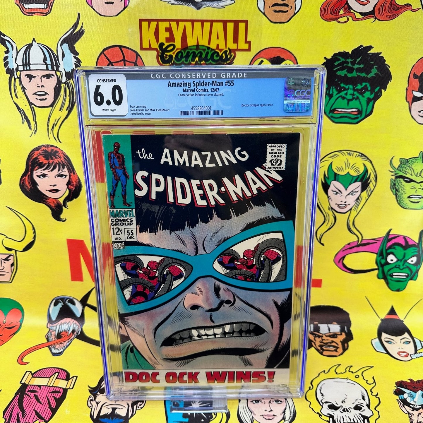 Amazing Spider-Man #55 CGC 6.0 Conserved White Pages Doc Ock Appearance Marvel