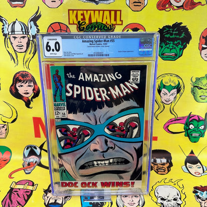 Amazing Spider-Man #55 CGC 6.0 Conserved White Pages Doc Ock Appearance Marvel