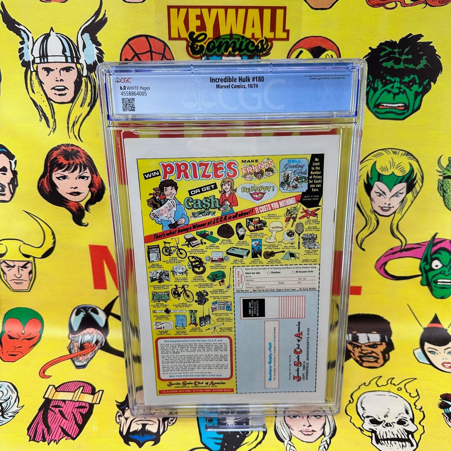 Incredible Hulk #180 CGC 6.0 White Pages Wolverine 1st Appearance Marvel