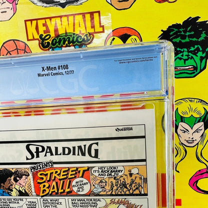 X-MEN #108 CGC 9.8 White Pages 1st John Bryne Art on Title 1977