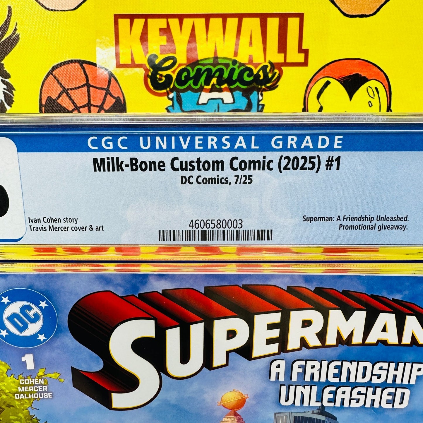 SuperMan #1 A Friendship Unleashed CGC 9.6 Milk Bone Variant Milk-Bone Promo