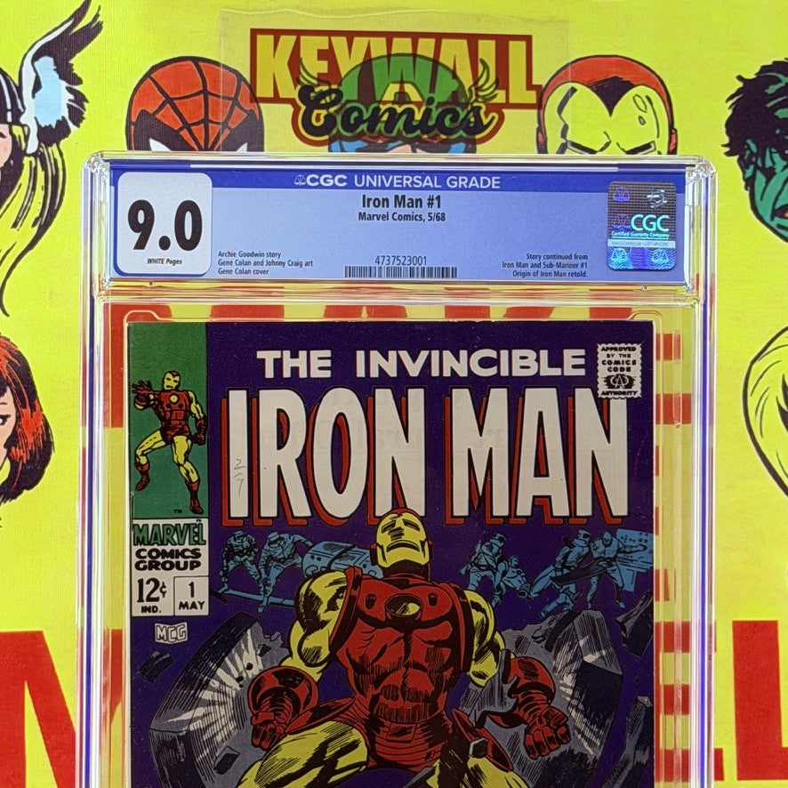 CGC 9.0 Iron Man #1 (Vol 1) Big Premiere Issue (1968) Gene Colan Cover Art White