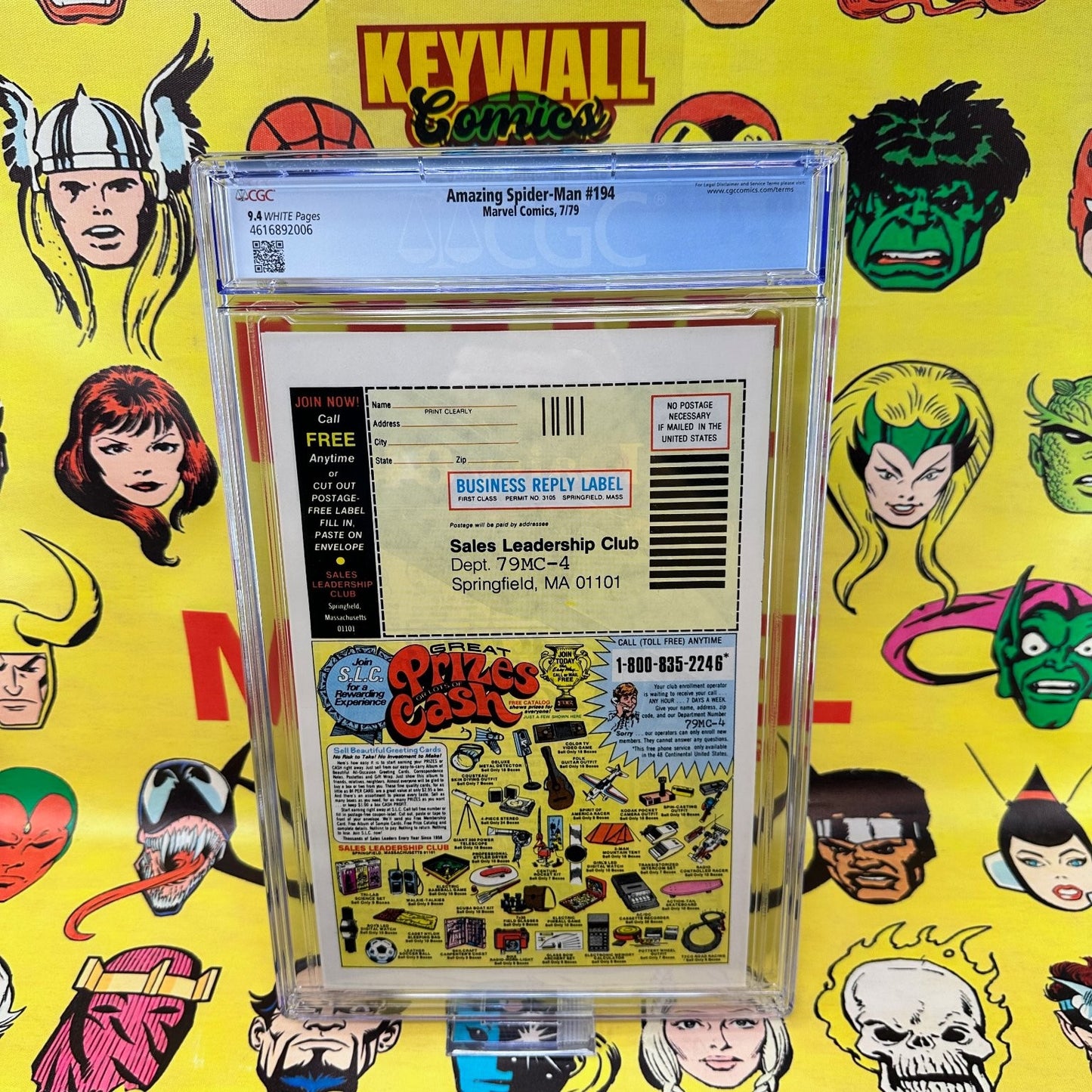 Amazing Spider-Man #194 CGC 9.4 White Pages Black Cat 1979 Marvel