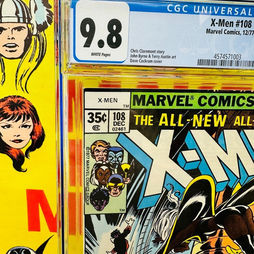 X-MEN #108 CGC 9.8 White Pages 1st John Bryne Art on Title 1977