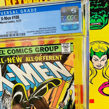 X-MEN #108 CGC 9.8 White Pages 1st John Bryne Art on Title 1977