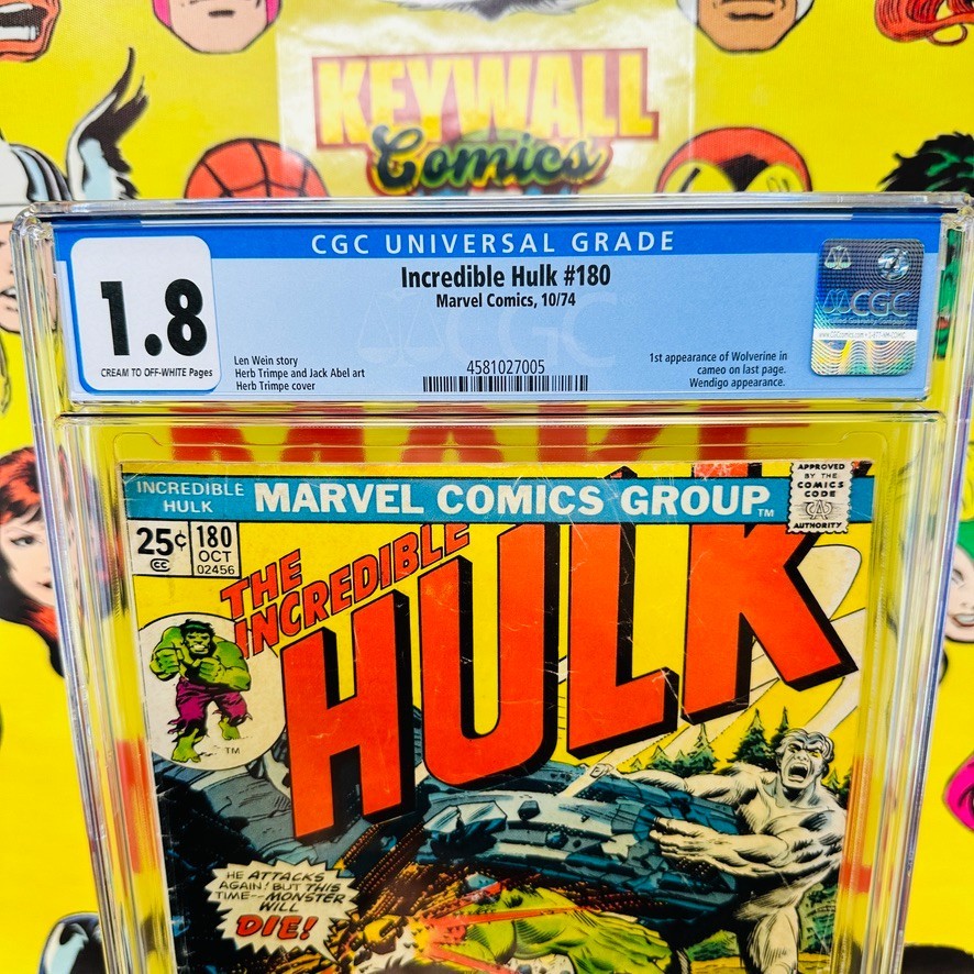 Incredible Hulk #180 CGC 1.8 1st Wolverine Wendigo 1974 Marvel Comics