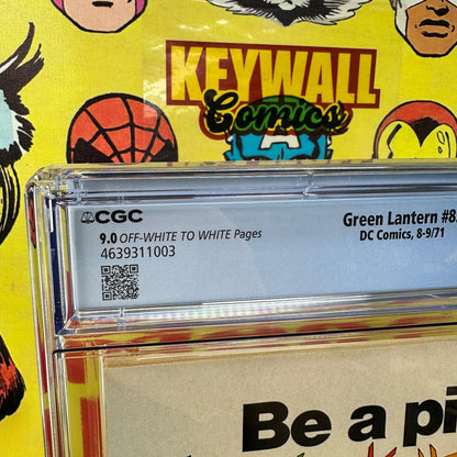 Green Lantern #85 CGC 9.0 Neal Adams Denny O'Neil 1971 DC Comics