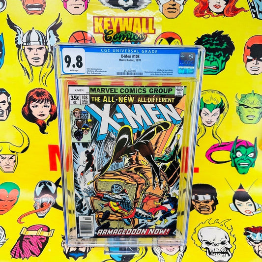 X-MEN #108 CGC 9.8 White Pages 1st John Bryne Art on Title 1977