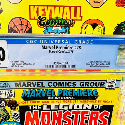 Marvel Premiere #28 CGC 8.0 Legion of Monsters Bronze Age Marvel 1976 White Page