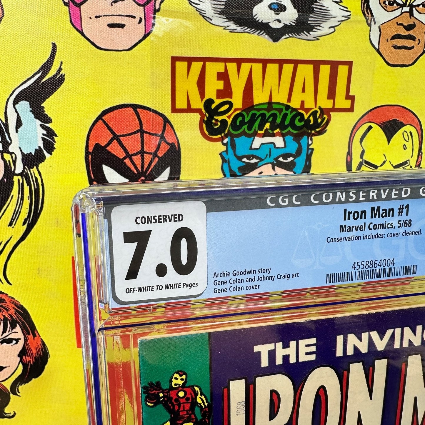 Iron Man #1 CGC 7.0 Conserved Off-White to White Pages Marvel 1968