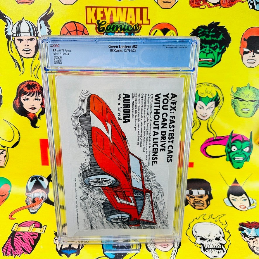 GREEN LANTERN #87 CGC 9.4 WHITE PAGES DC COMICS 1971 1ST APPEARANCE JOHN STEWART