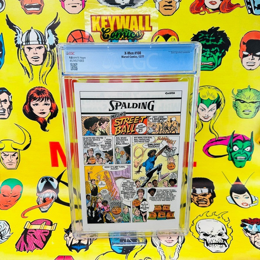 X-MEN #108 CGC 9.8 White Pages 1st John Bryne Art on Title 1977