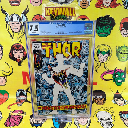 Thor #169 CGC 7.5 White Pages Origin of Galactus Marvel 1969