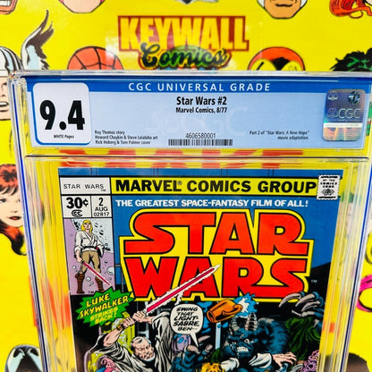 Star Wars #2  CGC 9.4 Nice White Pages 1977 Newstand Obi-Wan Kenobi