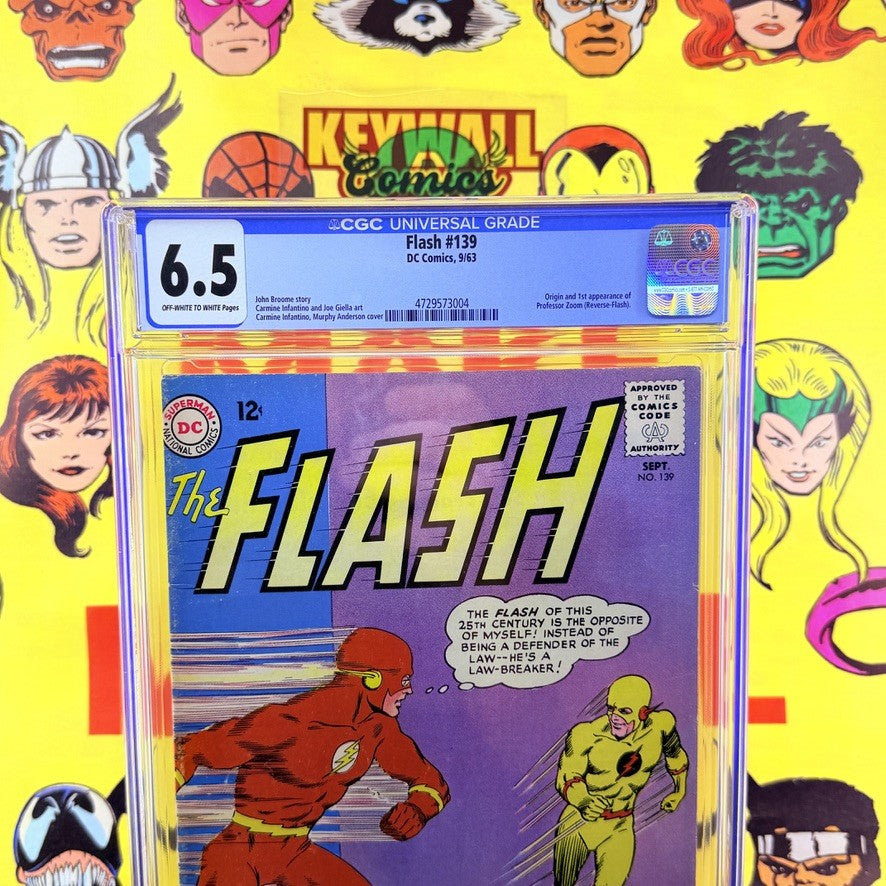 The Flash #139 CGC 6.5 OW/W 1st Appearance Professor Zoom Reverse-Flash DC 1963