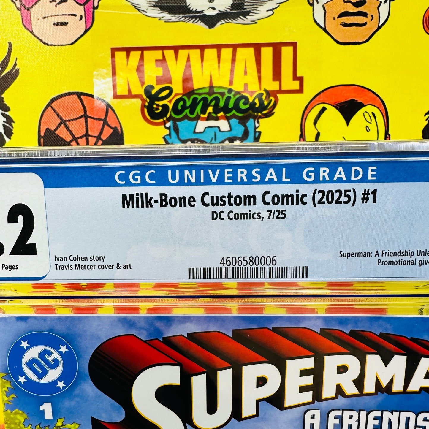 SuperMan #1 A Friendship Unleashed CGC 9.2 Milk Bone Variant Milk-Bone Promo