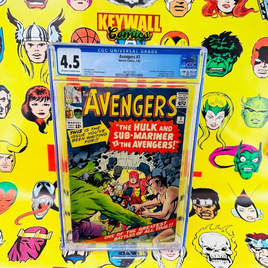 Avengers #3 CGC 4.5 O/w to white pages 1964 1st Hulk & Sub-Mariner team-up